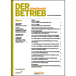 Cover-Abbildung von DER BETRIEB Arbeitsrecht