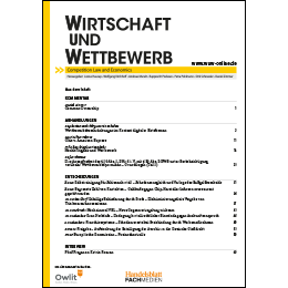 Cover-Abbildung von WIRTSCHAFT und WETTBEWERB